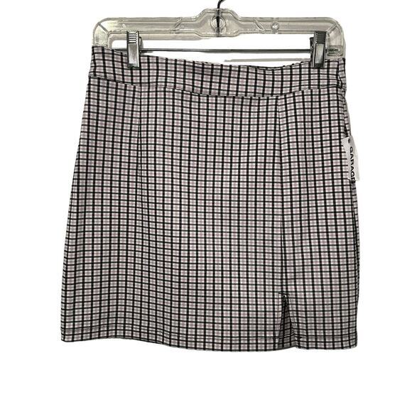 NWT Garage Brand Y2K Purple Plaid Mini Skirt Zip Back Mall Punk Grunge Preppy‎ - Picture 1 of 7